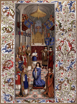 Sacre of Louis XII, in Reims (1498) - based on a painting of time, preserved in the Musée de Cluny
