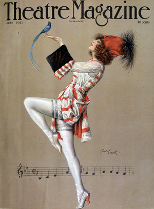 Cabaret dancer on the cover of “Theatre Magazine”, July 1921.