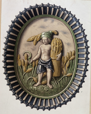 Reapers - Plate by Bernard Palissy, 16th century