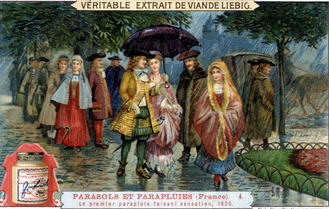 The first umbrella making sensation, 1620.