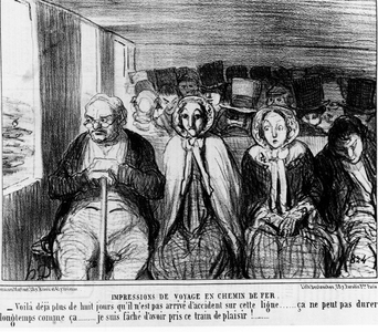 Les chemins de fer - by Daumier, in “” Charivari”” of 09/11/1855.