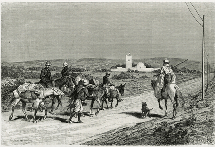 Our trailer is moving, 19th century (engraving)