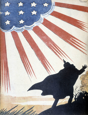 Cartoon of German soldiers during the First World War. Illustration of the newspaper "La Baionnette" (1917).