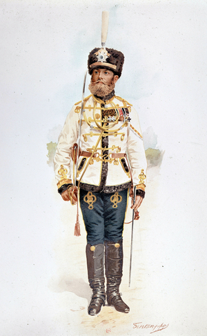Hussard of the Russian Guard under Nicholas II