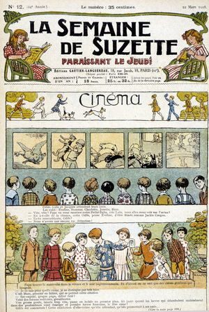 Cover of "La Semaine de Suzette: Cinéma" of March 22, 1928