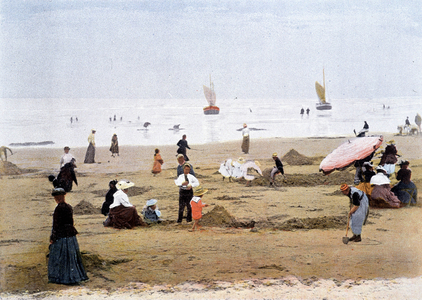 At low tide. Gillot engraving, circa 1900.