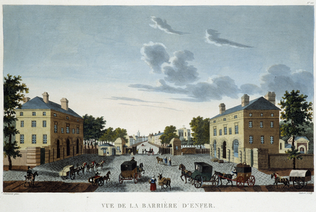 View of the Barrier d'Enfer - in “” View of Paris, circa 1810: Les Barriers de Paris”” by Courvoisier