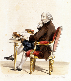 Guillaume Chretien (Guillaume-Chretien) by Lamoignon de Malesherbes (1721-1794). French politician. Engraving from 1838