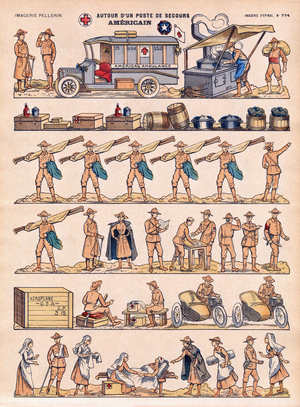 Creation of American Red Cross Relief Unit, 19th century (Epinal print)