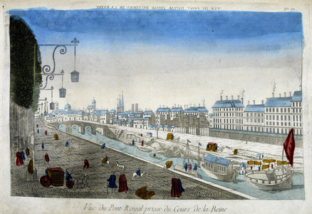 The Royal Bridge taken from the Cours de la Reine - engraving, 18th century