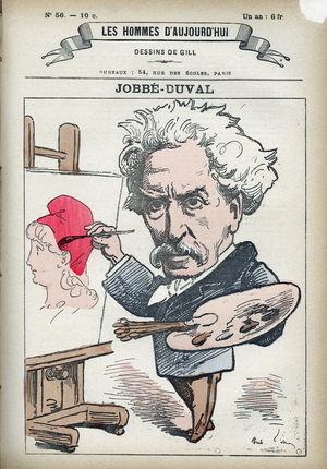 Portrait of Armand Felix Maris Jobbe-Duval Jobbe Duval (1821-1889), French painter and politician. Cartoon by Gill, Paris.