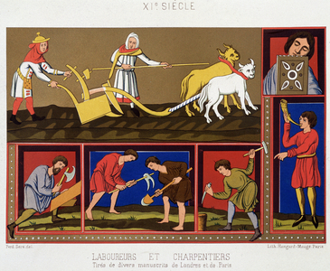 Plouchers and carpenters, 11th century