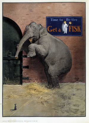 Elephant frightened by a mouse - in “Theater Magazine”, Sep 1925 (print)