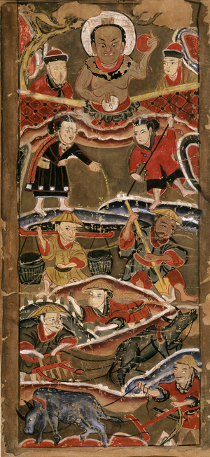King Hang Trong, agricultural genius, 70x35 paper, Hanoi Museum of Fine Arts.