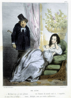 Un scène - in “” Madeleines”” by Cham, v.1870-1880