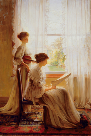 The Music Lesson, c.1890 (oil on canvas)