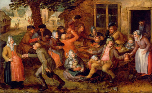 Peasants Merrymaking (oil on panel)