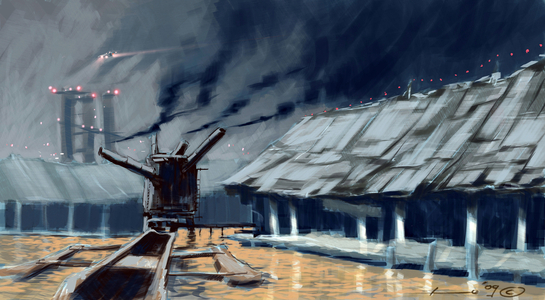 Anticipation: houses on stilts (palafittes). Illustration by Alesandro Lonati. 2010