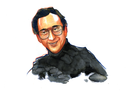 Portrait of the writer and comedian Harold Pinter (1930-2008) (English playwright, screenwriter, director and actor Harold Pinter) Drawing by Alessandro Lonati