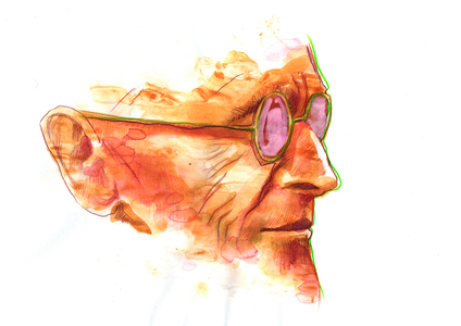 Portrait of the Writer Hermann Hesse (1877-1962) Drawing