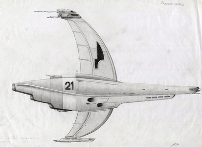 Science fiction illustration: spacecraft for the conquest of space or universe. Drawing by Alessandro Lonati