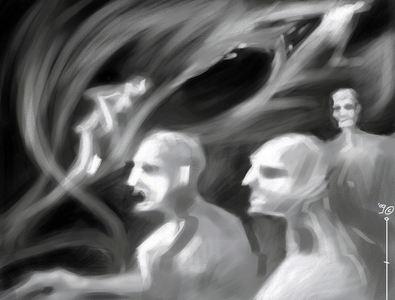 Fantastic Creatures: a group of spectra Drawing by Alessandro Lonati