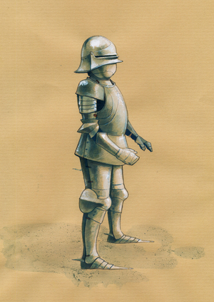 Soldier armor Illustration by Alessandro Lonati