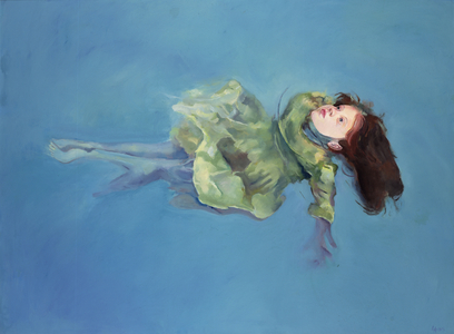 Girl floating, 2004 (oil on canvas)