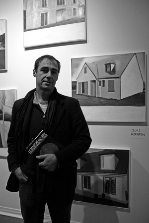 Portrait of Joel Auxenfans, French artist. Opening of the SLICK contemporary art fair. Paris on 23 October 2008.
