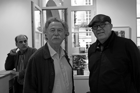 Jean-Paul Dumas-Grillet (Jean Paul Dumas Grillet), French photographer, Janos Ber, Hungarian painter, Gilles Altieri, French painter. Opening of the exhibition Gilles Altieri. Old Temple Gallery. Paris on 28 May 2009.