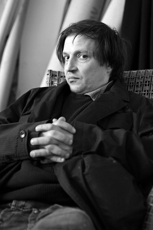 Portrait of Damien Cabanes, French painter and sculptor, in his studio in Paris in 2009.