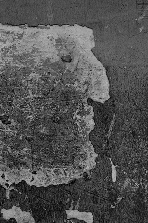 Time marks. Abstract art showing forms on a wall as a witness of passing time. Photography by Michel Lunardelli.