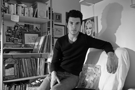 Portrait of Boris Bergmann, French writer, in his Paris apartment in 2008.