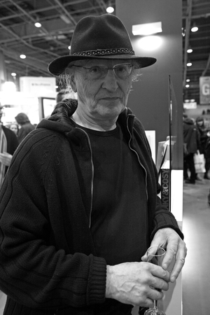 Portrait of Jean Giraud (Moebius), French cartoonists. Opening of the Paris Book Fair on March 12, 2009.