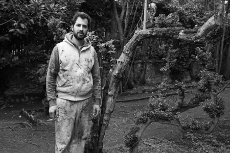 Mathieu Cherkit, French painter, in his studio in Saint Cloud, March 9, 2017.