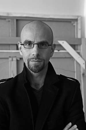 Portrait of Ludovic Debeurme, designer, in his studio in Paris in 2008.