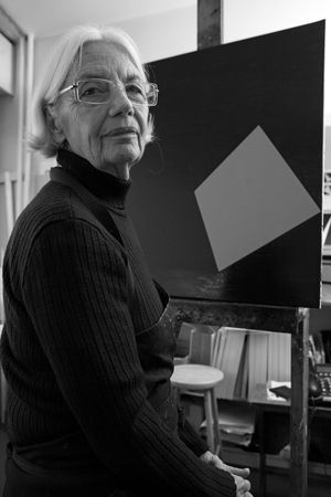 Portrait of Ode Bertrand, French painter, in his Paris workshop on November 23, 2009.