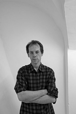 Portrait of Didier Trenet, French artist. Opening of the Didier Trenet exhibition. Galerie Claudine Papillon in Paris on 14 May 2009.