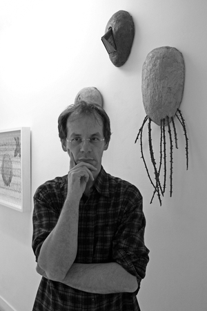 Portrait of Didier Trenet, French artist. Opening of the Didier Trenet exhibition. Galerie Claudine Papillon in Paris on 14 May 2009.