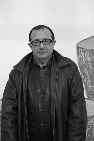 Portrait of Alain Kirili, sculptor, at the FIAC in Paris in 2008.
