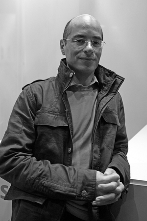 Portrait of Bernard Werber, French writer, Paris Book Fair, 2009.
