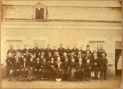 France, Pays de la Loire, Maine-et-Loire (49): wedding in a village of Anjou, 1885 - Fleureau à la purerie