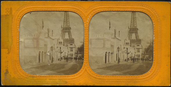 France, Ile-de-France, Paris (75): The Eifel Tower, the Pavilion of Algeria, 1889