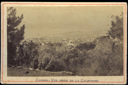 France, Provence-Alpes-Cote d'Azur, Alpes-Maritimes (06), Cannes: General view of Cannes taken from California, 1885
