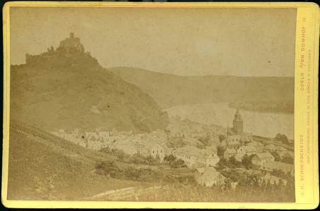 Marxburg: Braubach and the former fortress of Marxburg, 1880