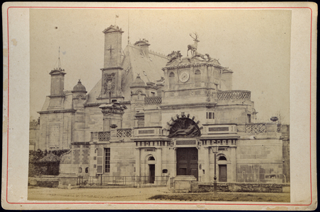 Chateau d'Anet, Eure-et-Loir, France, 1870 (b/w photo)