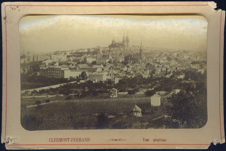 France, Auvergne, Puy-de-Dome (63), Clermont-Ferrand: General view of the cathedrale with its arrows being restored, 1880