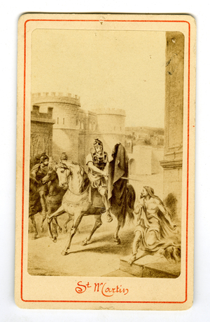 Tours, Indre-et-Loire (37), Centre, France,  Saint-Martin cutting his coat in half, 1870