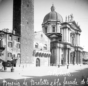 Italy, Brescia: the cathedrale, the Broletto, 1890