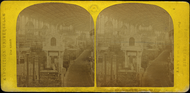 France, Ile-de-France, Paris (75): Palais de l'industrie, overview of the work gallery, 1867